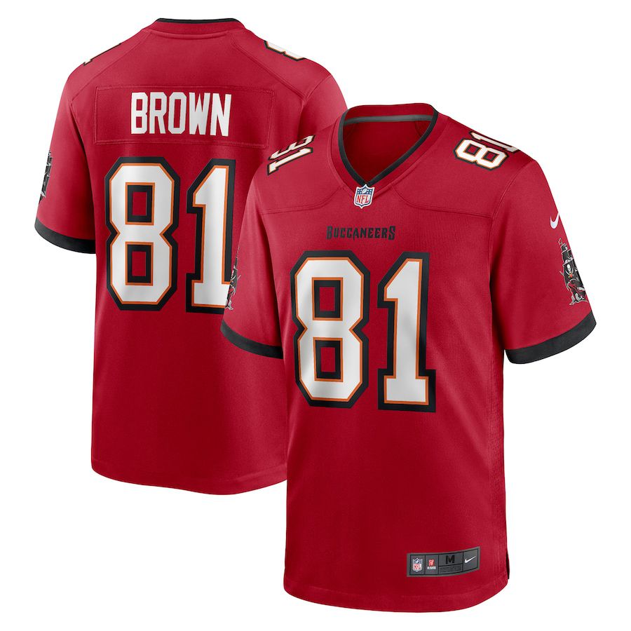 Men Tampa Bay Buccaneers #81 Antonio Brown Nike Red Game NFL Jersey->tampa bay buccaneers->NFL Jersey